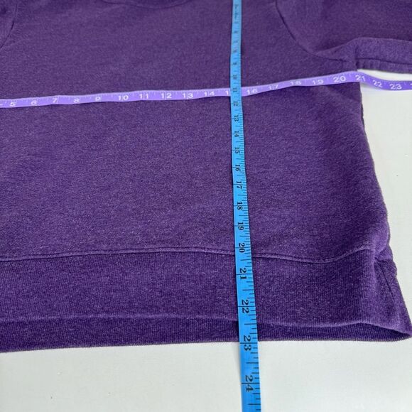 AGOLDE Thora Sweatshirt Cropped Grape Heather Crewneck 3/4 Sleeve Sz medium - Picture 10 of 14